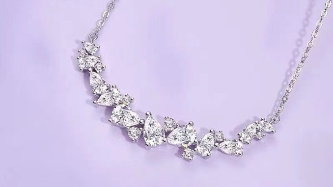 EROS『Wisteria』 สร้อยคอดอกไม้วิสทีเรีย โซ่กระดูกไหปลาร้า มีสไตล์และไม่เหมือนใคร แวววาว ผู้หญิง สร้อยคอเค้นคอ