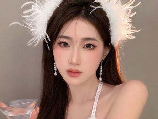 Vansuper กิ๊บติดผม ผ้าโพกศีรษะ ประดับขนนก สีขาว เครื่องประดับ สําหรับงานแต่งงาน รูปภาพ บุคลิกภาพ