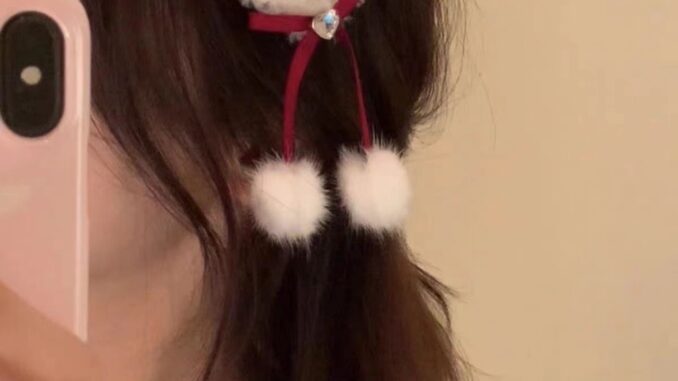 กิ๊บติดผม ประดับโบว์ ริบบิ้น สีแดง น่ารัก เครื่องประดับผม สําหรับตุ๊กตาหิมะ 2023