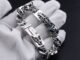 Chrome HEARTS สร้อยข้อมือเงินสเตอร์ลิง 925 แบบหนา ลายดอกไม้ สไตล์พังก์ ฮิปฮอป สตรีท เครื่องประดับ