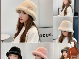 Bubble หมวกบักเก็ต ผ้ากํามะหยี่ขนนิ่ม แบบหนา สีพื้น สไตล์ชาวประมง แฟชั่นฤดูใบไม้ร่วง ฤดูหนาว สําหรับผู้หญิง