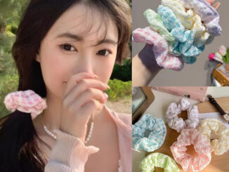 COD-ในไทย หวานลายสก๊อตลำไส้ใหญ่เชือกผมขนาดเล็กกลิ่นหอม Headwear สไตล์เกาหลีเครื่องประดับผม-Kri