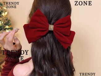 Trendyzone กิ๊บติดผม รูปเป็ด ประดับโบว์ สีแดง สไตล์จีน สําหรับผู้หญิง