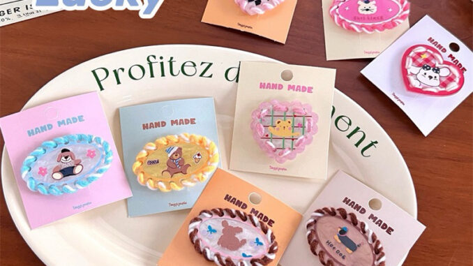 Cute 217 กิ๊บติดผม กิ๊บหนีบผมแฟชั่นขอบไหมพรม