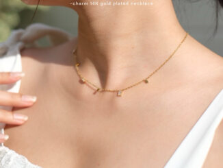 CHOM - Charm 14K gold plated necklace