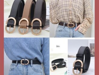 MOYENNE เข็มขัดวินเทจสุดเก๋ เทรนด์สไตล์เกาหลี เข็มขัดสูท ทรงฮิต มีหลายสีให้เลือก