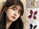 PASUAY กิ๊บโบว์จีซู [1 คู่] โบว์หูเอลฟ์ ริบบิ้นเกาหลี ลื่นเงา | โบว์ติดผม กิ๊บจีซู