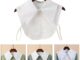 Yml2 เสื้อเชิ้ตคอปกปลอม สีขาว ถอดออกได้ สําหรับผู้หญิง