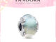 Pandora  แก้วมูราโน่หลากสี & จี้เครื่องประดับขนนกโค้ง Charm จี้เงิน Charms สร้อยข้อมือ Charms