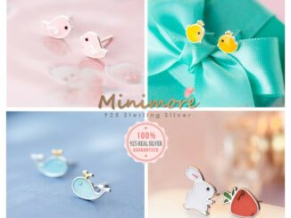 [SE302] ต่างหูเงินแท้ 92.5%  Sweet Animals   ต่างหูสไตน์มินิมอล แนวญี่ปุ่น 925 silver minimore