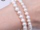 สร้อยข้อมือมุก สร้อยข้อมือสำเนียงมุก / Rhinestone ขนาด 8 มม. สำหรับผู้หญิง