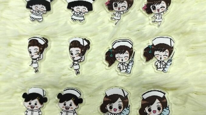 การ์ตูนพยาบาล การ์ตูนผู้ช่วยพยาบาล ตัวอะคริลิค pn