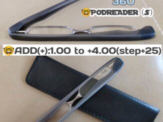 แว่นสายตายาว PODREADER (เล็ก) สำหรับอ่านหนังสือ ขาหมุน360 พับเก็บแบนราบ