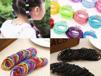 ยางรัดผมหางม้าแบบยืดหยุ่น 7 สี 50 ชิ้น