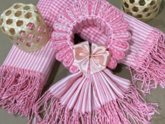 มาลัยกรผ้าพันคอทอมือขนาด40×180​  ผ้าฝ้ายทอมือสีไม่ตก​ ของไหว้ผู้ใหญ่​ ของรับไหว้​