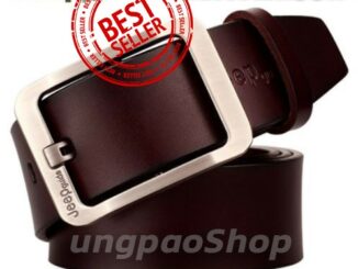 รหัส 004 Jeep เข็มขัดผู้ชาย หนังแท้ สไตล์วินเทจ สไตล์คาวบอย (หัวสี่เหลี่ยม) เอว 25-42" พร้อมส่ง