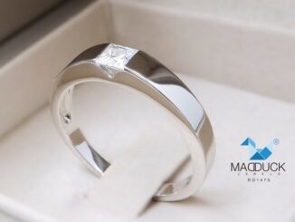 Madduckjewels แหวนเงินแท้ เพชร CZ ชุบโรเดียม RG1475