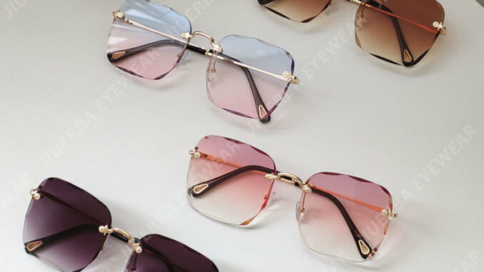 【JIUERBA】COD พร้อมสต็อก แว่นกันแดดทรงเหลี่ยมไร้กรอบสไตล์เกาหลีสำหรับผู้หญิง Korean Ulzzang Stylish Shades for women