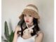 119 หมวกบักเก็ต หมวกสานผู้หญิง พับได้ แฮนด์เมด พร้อมสายมัดคาง กันแดดกันยูวีUV สไตล์ญี่ปุ่น