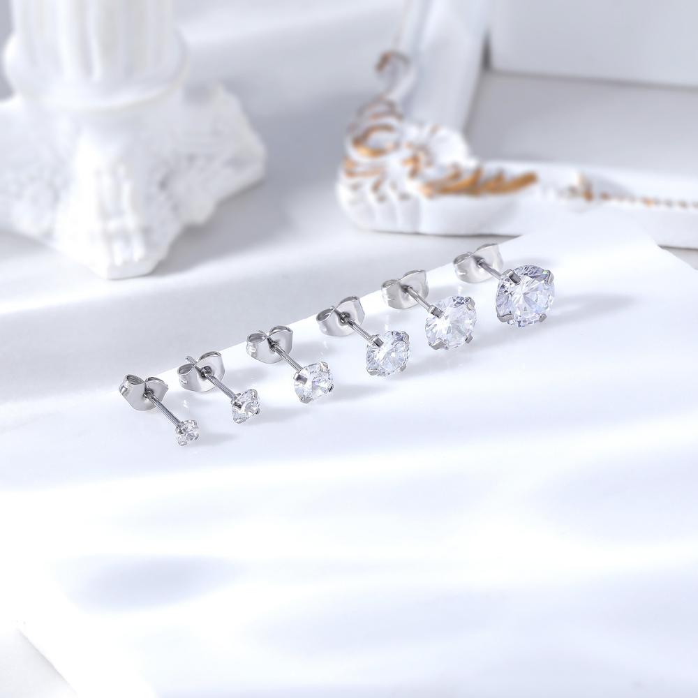 1 ชิ้น 3/4/5/6/7/8 มม. สี คริสตัล ต่างหูสตั๊ด สเตนเลส กระดูกอ่อน ต่างหู Tragus Conch Helix เจาะ ต่างหูสตั๊ด