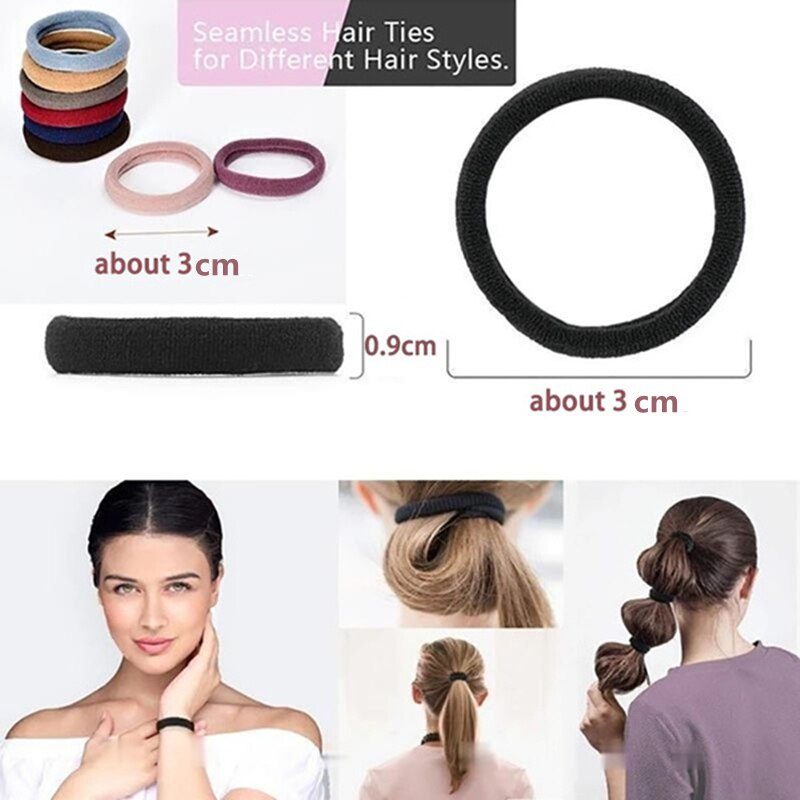 100 ชิ้น / เซต 3 ซม. ใหม่ ที่มีสีสัน ยืดหยุ่นสูง ยางรัดผม นุ่ม Scrunchies ยางรัดผม ผู้หญิง เด็กผู้หญิง S