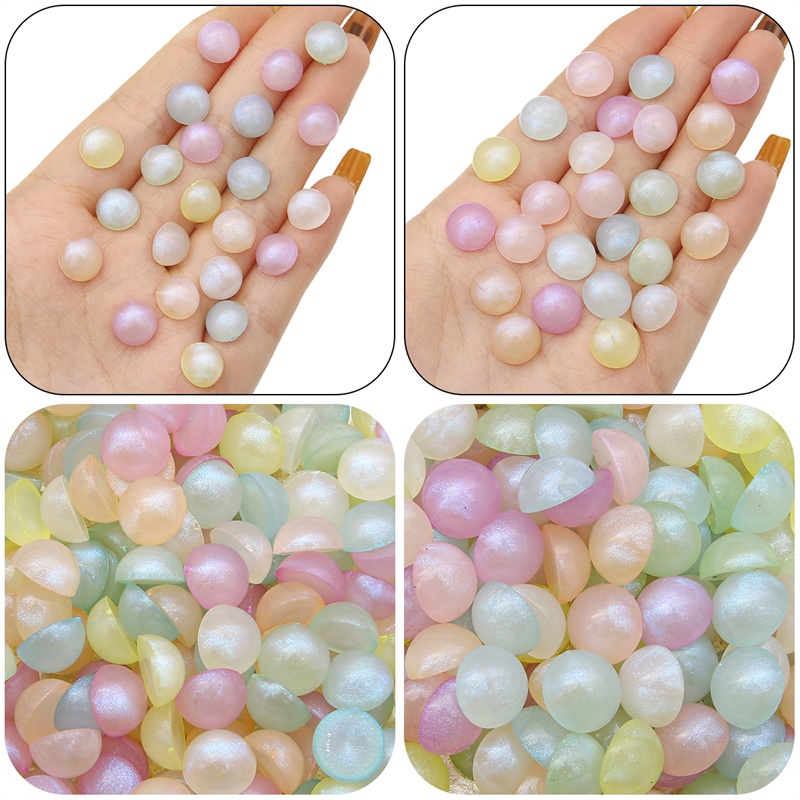 [10/12 มม.] ลูกปัดอะคริลิค รูปนางเงือกออโรร่า แฮนด์เมด diy คละสี