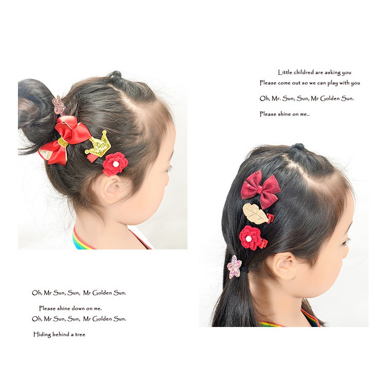 18 ชิ้น / เซ็ตสาวกิ๊บติดผมแหวนเจ้าหญิงไม่เจ็บผมยางรัดหัวเชือก18pc/set/box Girls hair pin/ clip / ring princess no hurt h