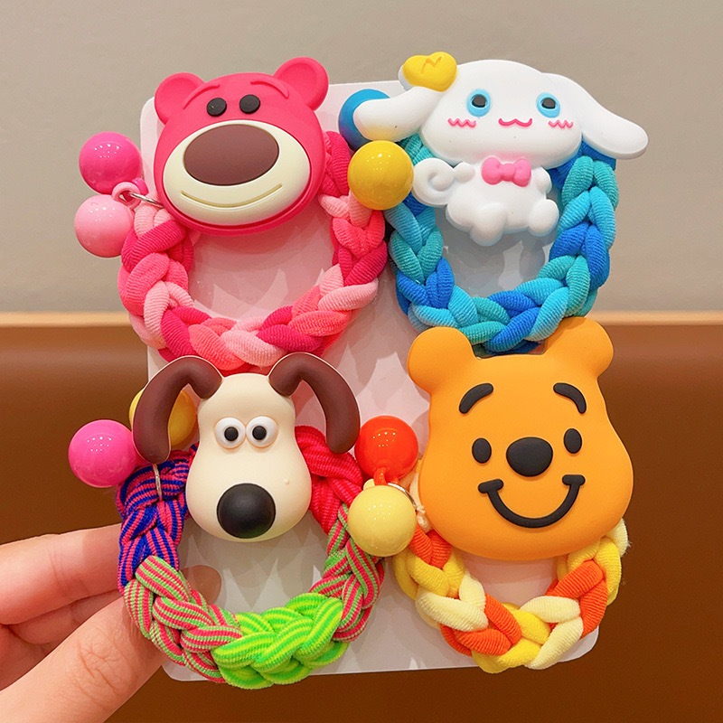 9 บาท ยางรัดผม แบบถัก ลายการ์ตูนสุนัข สตรอเบอร์รี่ หมีน่ารัก สีสันสดใส สําหรับผู้หญิง 2024