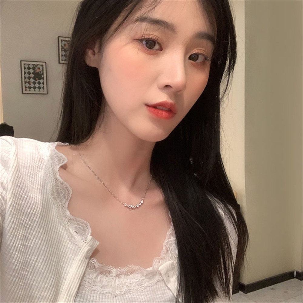 A HELLO GIRL สร้อยคอโซ่เงินแท้ เกรด 925 จี้รูปดาว หรูหรา แฟชั่นฤดูร้อน สําหรับผู้หญิง