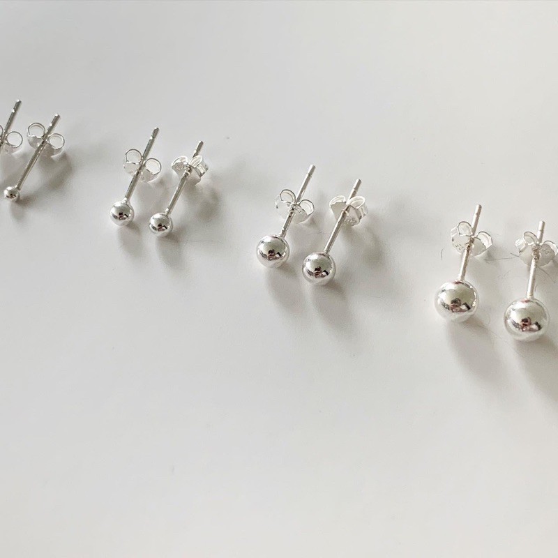 A.piece  ต่างหูเงินแท้ [all silver 925] Dot earrings (275)
