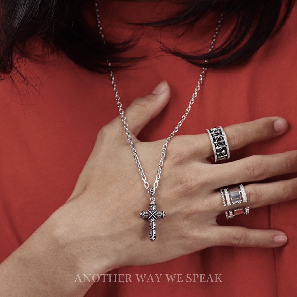 ANOTHER WAY WE SPEAK สร้อยคอโซ่เงินแท้ รุ่น AW-N CHAIN II สีเงิน