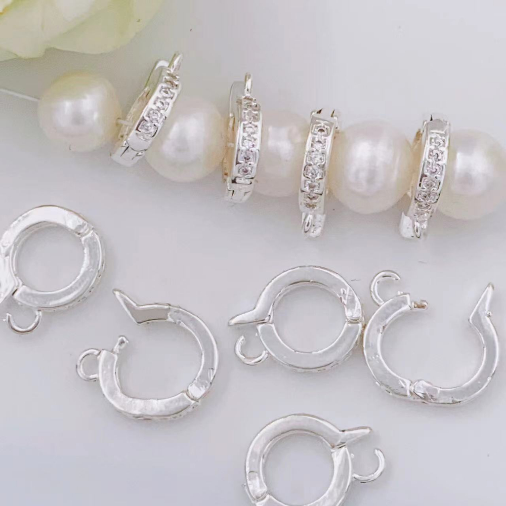 Ag00047 [เครื่องประดับทองคํา 14K] สร้อยคอ สร้อยข้อมือ ชุบทอง 14K ฝังเพทาย ขนาดเล็ก สีขาว ทอง 14K DIY