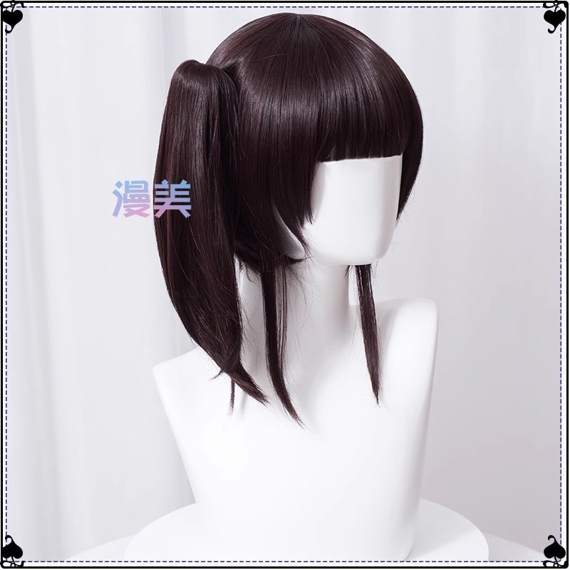 Ainme Demon Slayer Kimetsu No Yaiba Tsuyuri Kanao Cosplay Wig 40cm Black Brown Heat Resistant Synthetic Wigs
