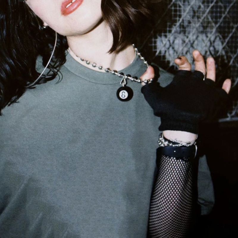 Arin สร้อยคอโซ่ลูกปัด จี้บิลเลียด สไตล์ฮิปฮอป สําหรับประดับตกแต่ง