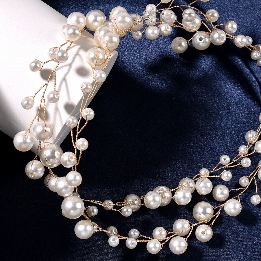 As1583- พร้อมส่งจากไทย คาดผมมุก เครื่องประดับตกแต่งผมมุกสุดหรูหรา