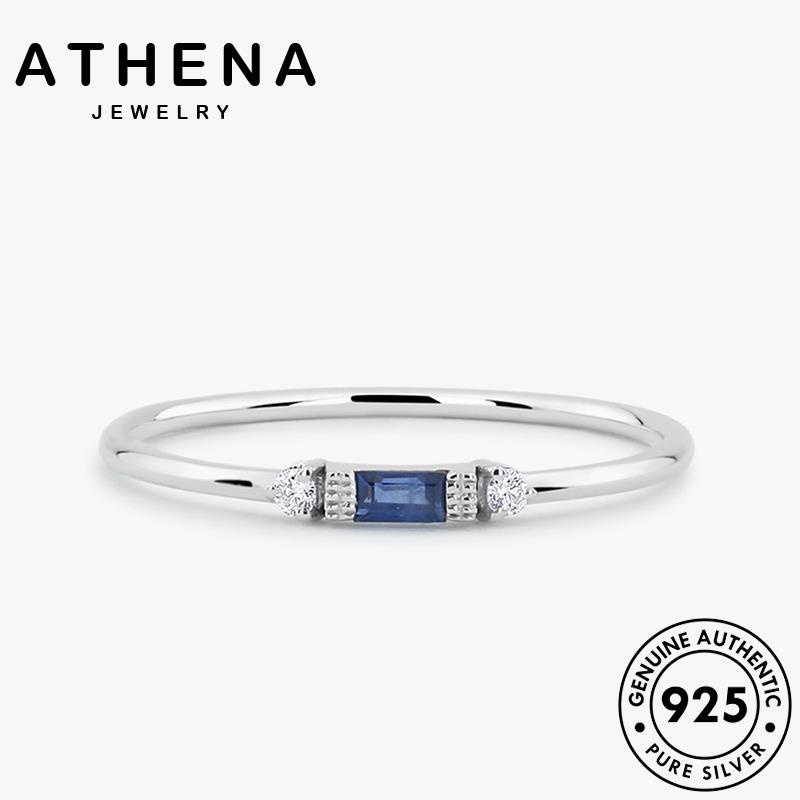 Athena JEWELRY แหวนเงิน 92.5% ทรงสี่เหลี่ยม สไตล์เรโทร สําหรับผู้หญิง R53-TH