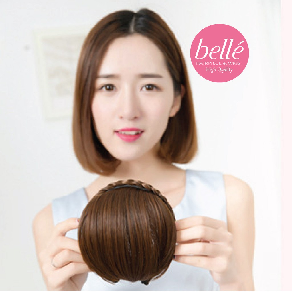 BELLE แฮร์พีช หน้าม้า ที่คาดผม เปีย แบบหนา สวยๆ สไตล์เกาหลี  (พร้อมส่ง)
