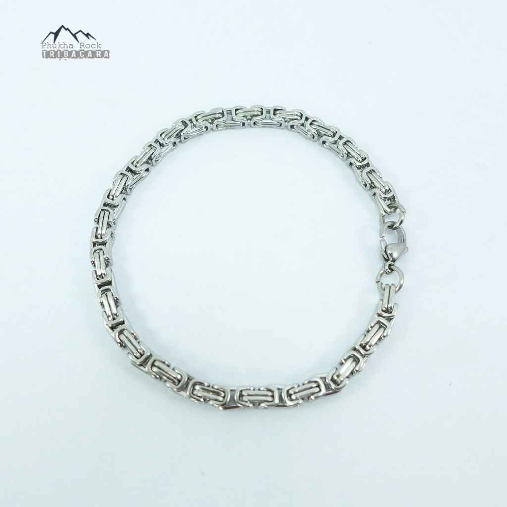 BN33 สร้อยข้อมือ สแตนเลส ลายบาหลี สแตนเลสแท้  สร้อย กำไล สร้อยสแตนเลส ลายโซ่ สองกษัตริย์