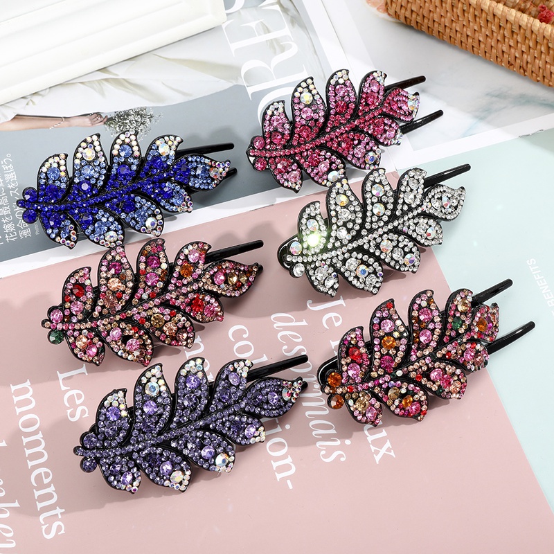 BUTTERFLY กิ๊บติดผมลายดอกไม้ผีเสื้อประดับไรน์สโตนคริสตัล 1 ชิ้น