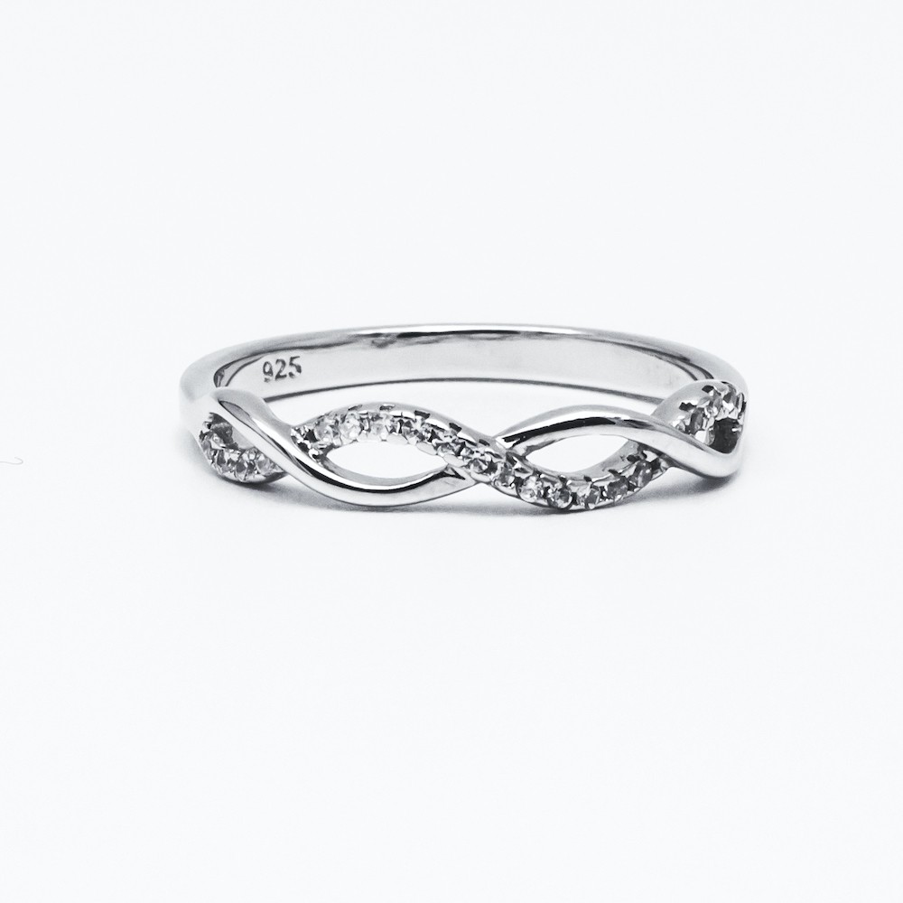 Beauty Jewelry แหวนเงินแท้ 925 Silver Jewelry ประดับเพชร CZ รุ่น RS2308-RR เคลือบทองคำขาว