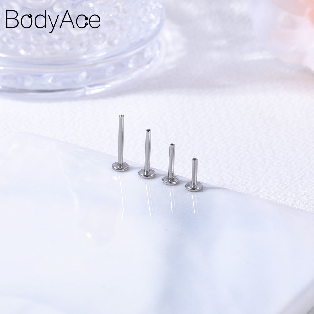 Bodyace ต่างหู สเตนเลส เจาะริมฝีปาก รูปหัวใจ ดวงจันทร์ คริสตัล 16 กรัม 1 ชุด
