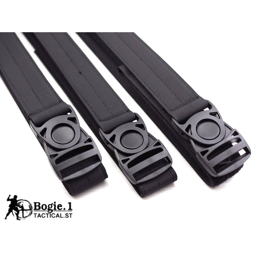 Bogie1 เข็มขัดยุทธวิธี สายบาง ปลดเร็ว รุ่น 007 สีดำ