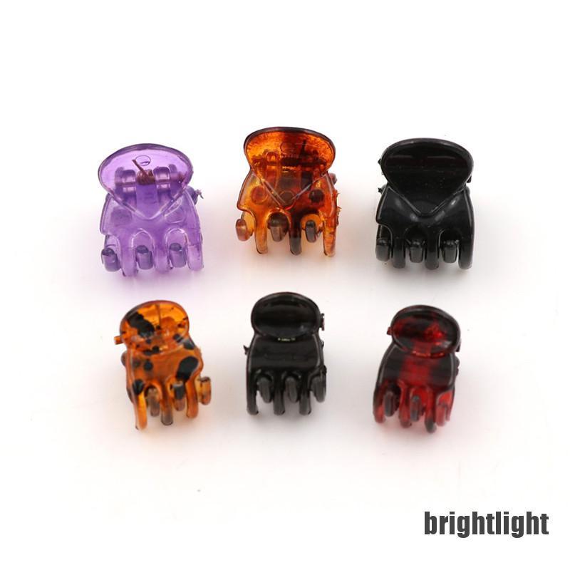 (Brightlight) กิ๊บติดผมพลาสติก สีดํา ขนาดเล็ก 12 ชิ้น