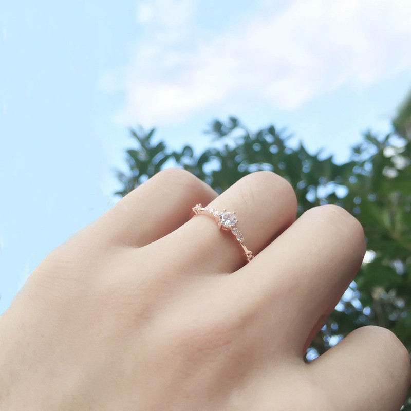 Cincin แหวนแฟชั่น สีโรสโกลด์และเงิน สําหรับผู้หญิง