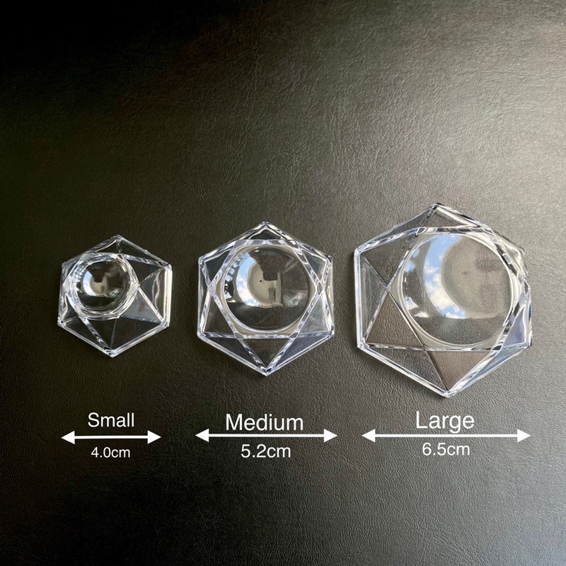 Clear Acrylic Sphere Stand (ฐานอคริลิคใส สำหรับวางหินทรงกลม)