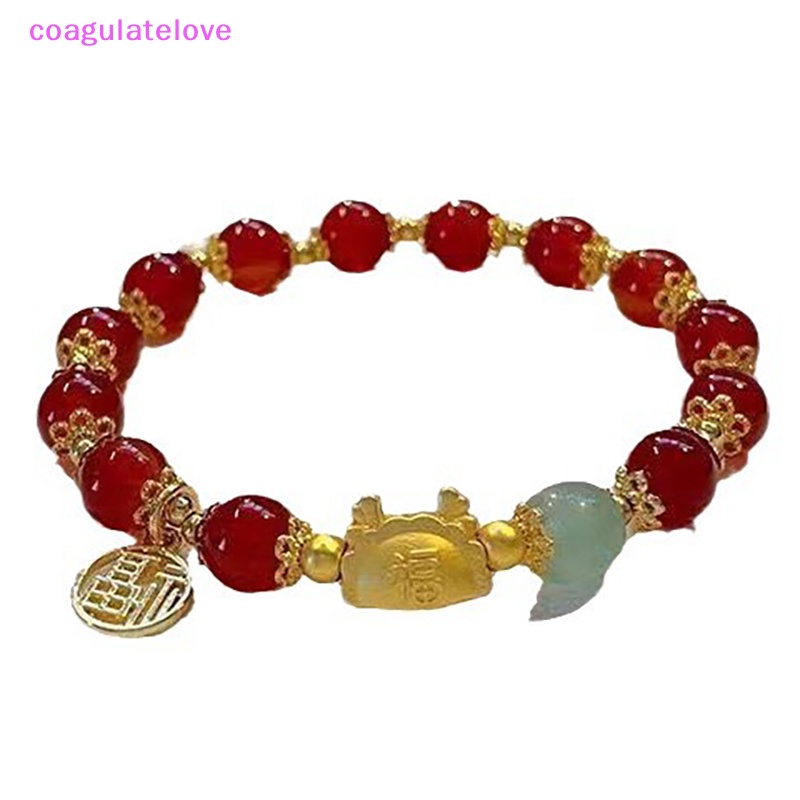 Coagulatelove สร้อยข้อมือลูกปัด รูปมังกรนําโชค 2024 [ขายดี]