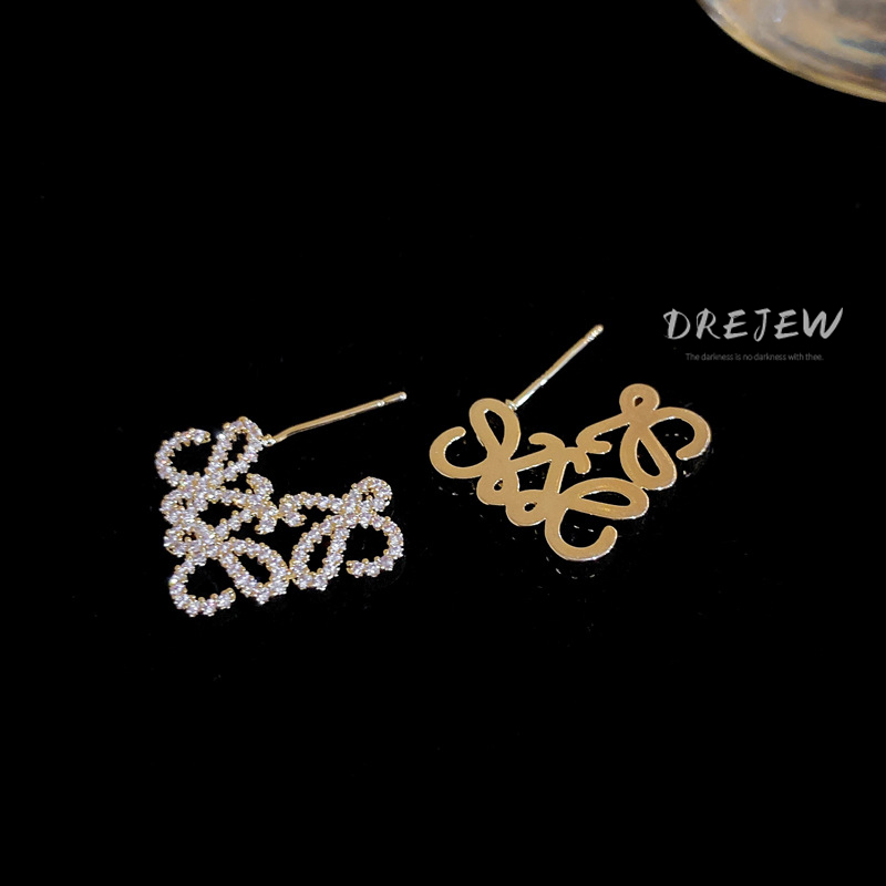 DREJEW ต่างหูเข็มเงิน 925 ประดับเพทาย 18K ทรงสี่เหลี่ยม หรูหรา สําหรับผู้หญิง