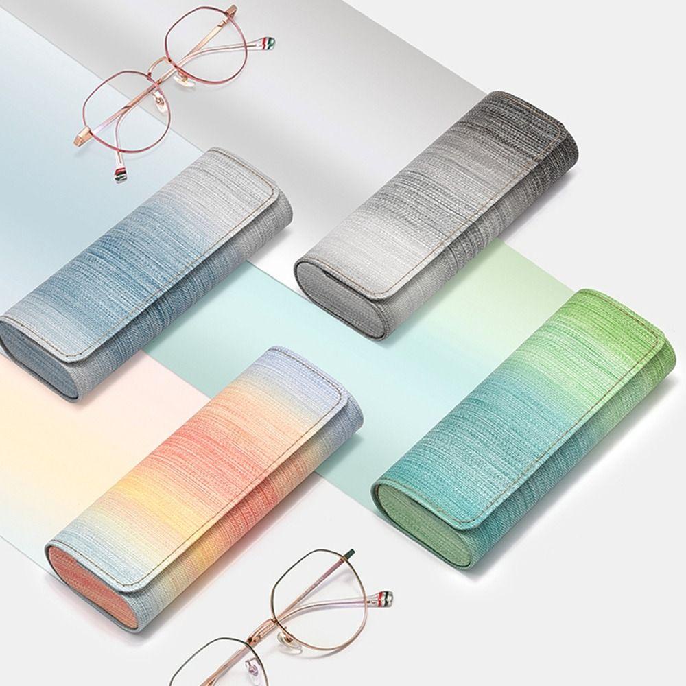 Daishen1 กล่องเก็บแว่นตา หนัง PU น่ารัก สีรุ้ง สําหรับนักเรียน