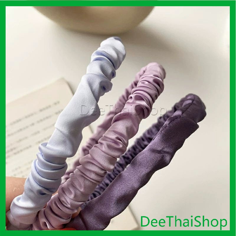 DeeThai ที่คาดผม ผ้าซาติน แฟชั่นสําหรับผู้หญิง สไตล์เกาหลี เครื่องประดับผม Hair ornament