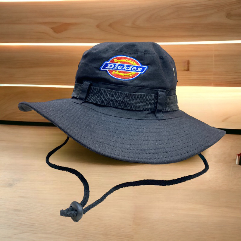 Dickies หมวกบัคเก็ต หมวกเดินป่า แคมปิ้ง รุ่นมีเชือก ยอดนิยม เหมาะสำหรับผู้ชายกับผู้หญิง
